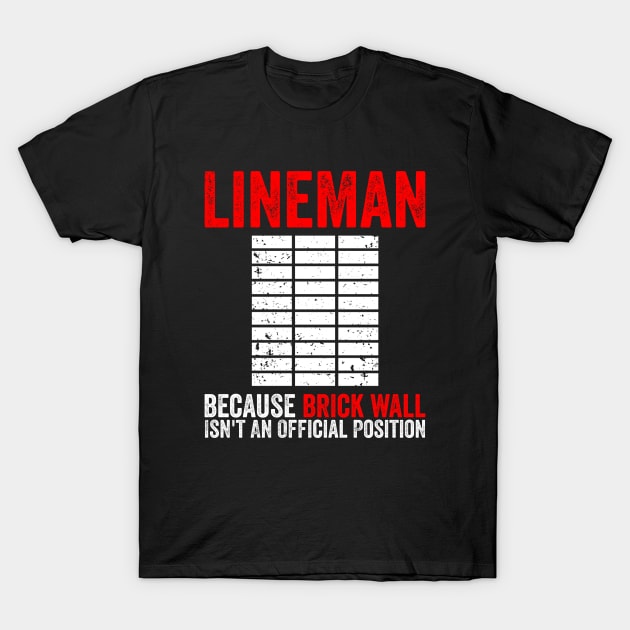 American Football Offensive Lineman T-Shirt by Dolde08